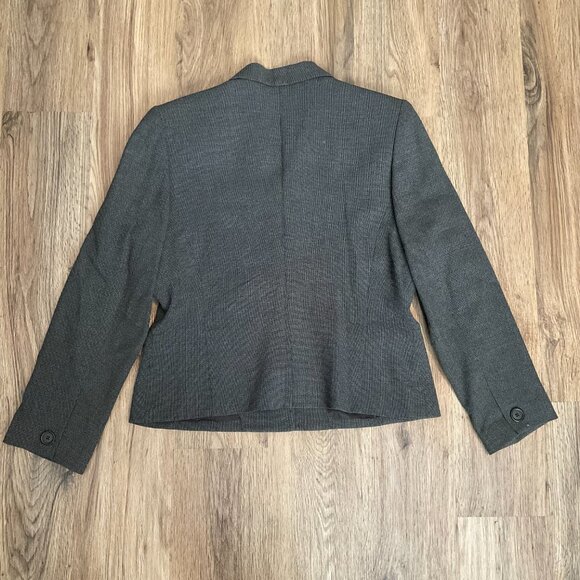 Lord & Taylor Wool Blend Blazer Jacket Petite Size 12P‎ Gray - Picture 6 of 8
